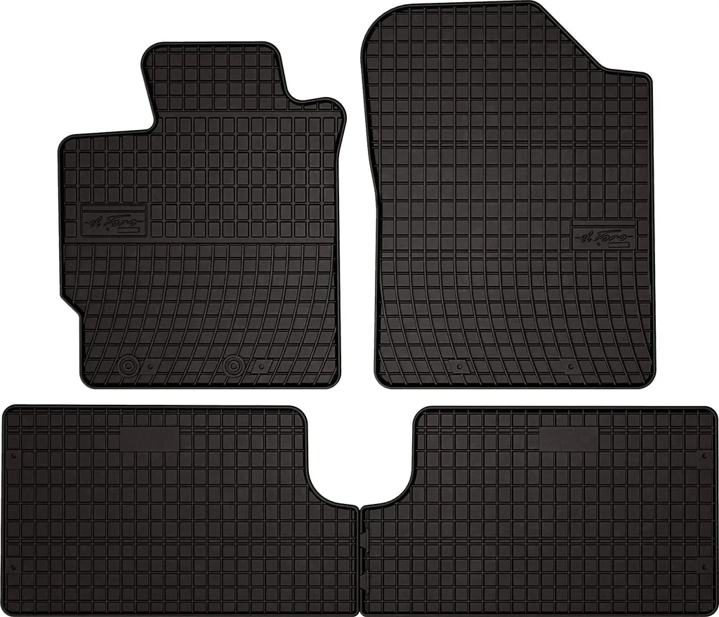 Set Tappeti Auto Gomma Toyota Yaris 2011-2019 Benzina - Neri Su Misura