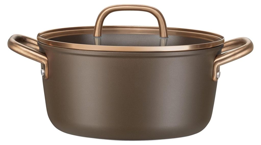 Zwilling Milano Kochtopf mit Glasdeckel 24 cm Braun Produktbild 