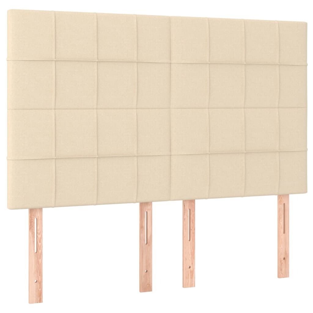 vidaXL Testiere 4 pezzi Tessuto Crema 72x5x78/88 cm Immagine del prodotto 
