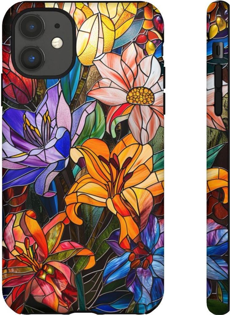 Farbenfrohes Blumenfenster – Hülle Kompatibel mit iPhone 11