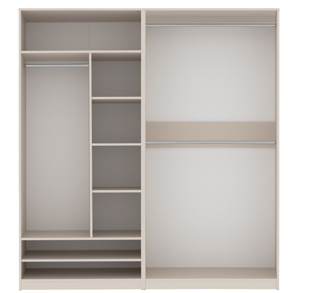 Marmex TRES A, offener Kleiderschrank mit Kleiderstangen, Einlegeböden für Kleidung, ohne Türen für Schlafzimmer, Ankleidezimmer 190x206x51, gr...