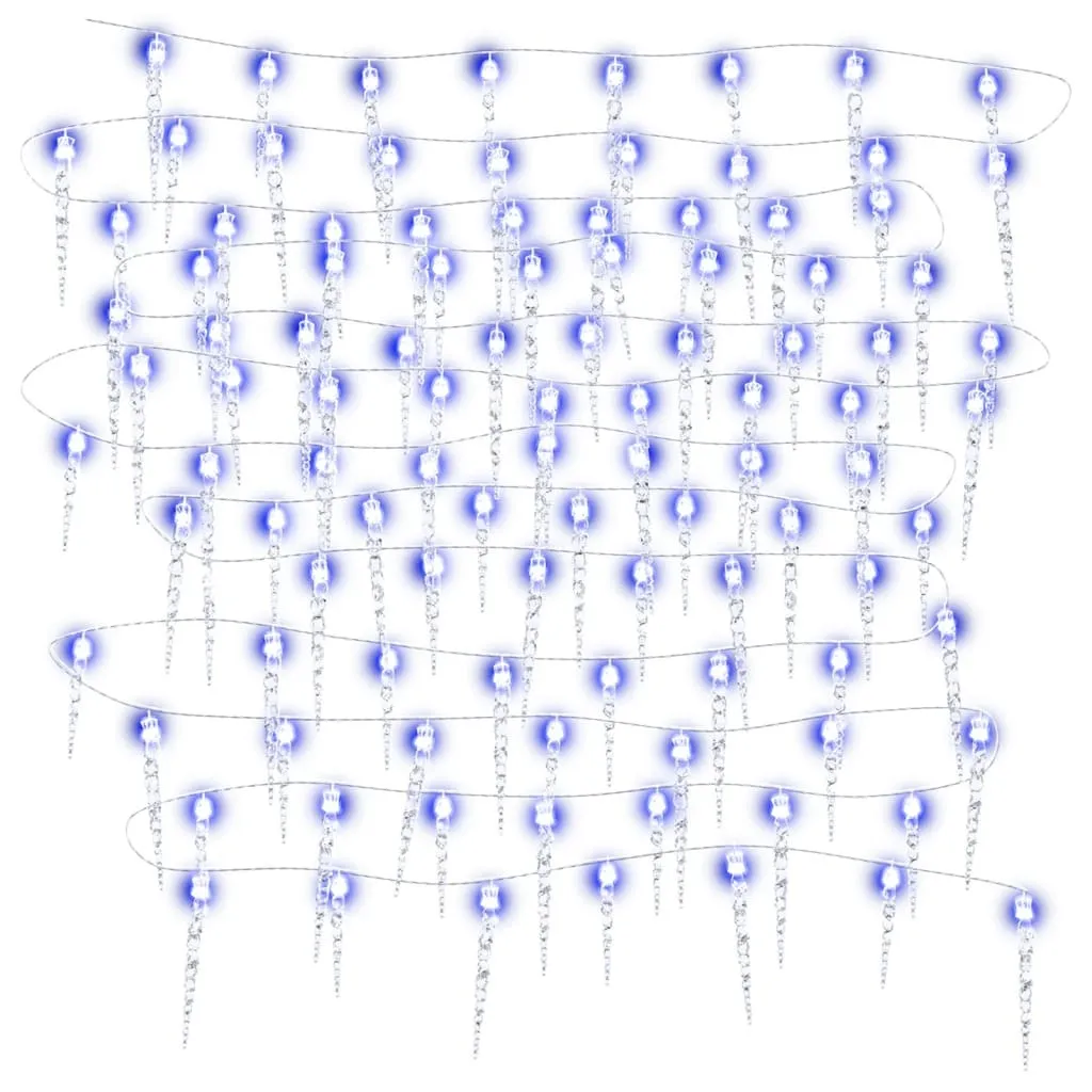 Guirlande lumineuse pour toiture cône de glace bleu 20m 200 LED PVC pro