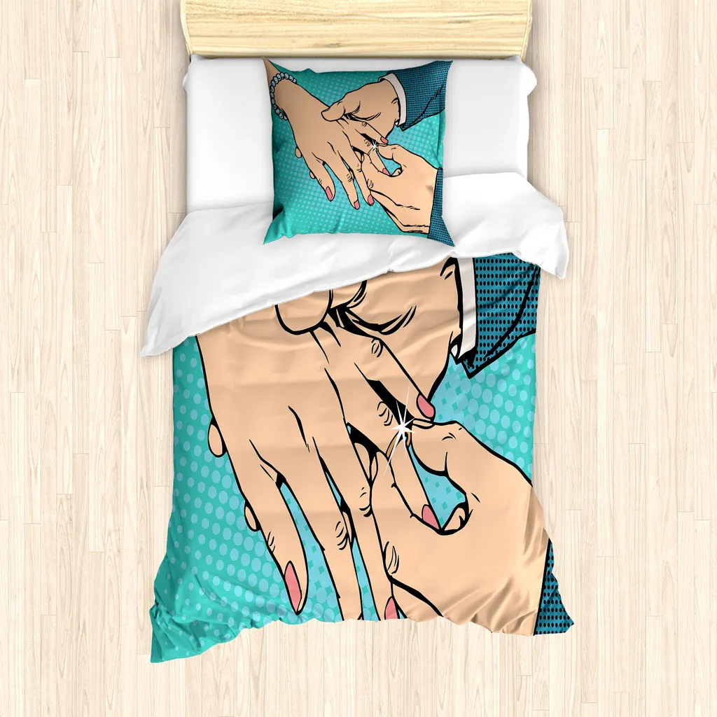 Set Copripiumino Pop Art ABAKUHAUS 135x200cm Anallergico Design Colorato