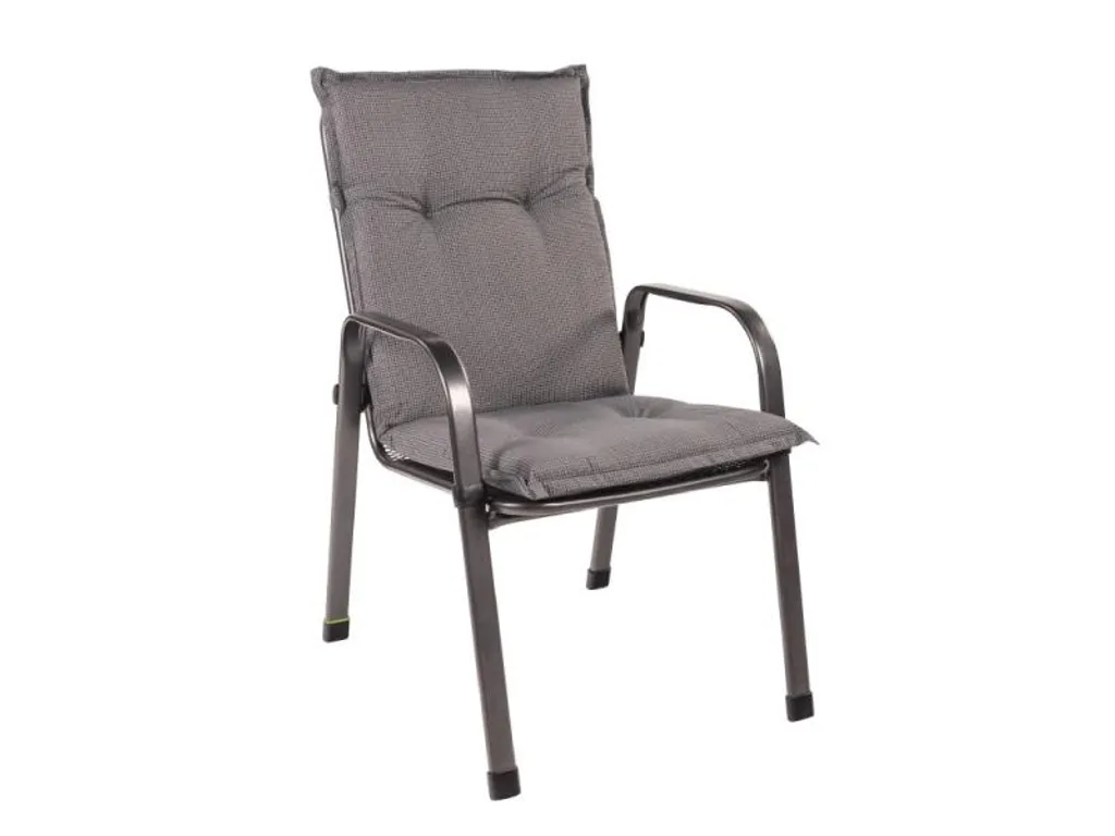 Coussin de chaise Savoy Gris 105x49 cm épaisseur 6 cm confort haut dossier