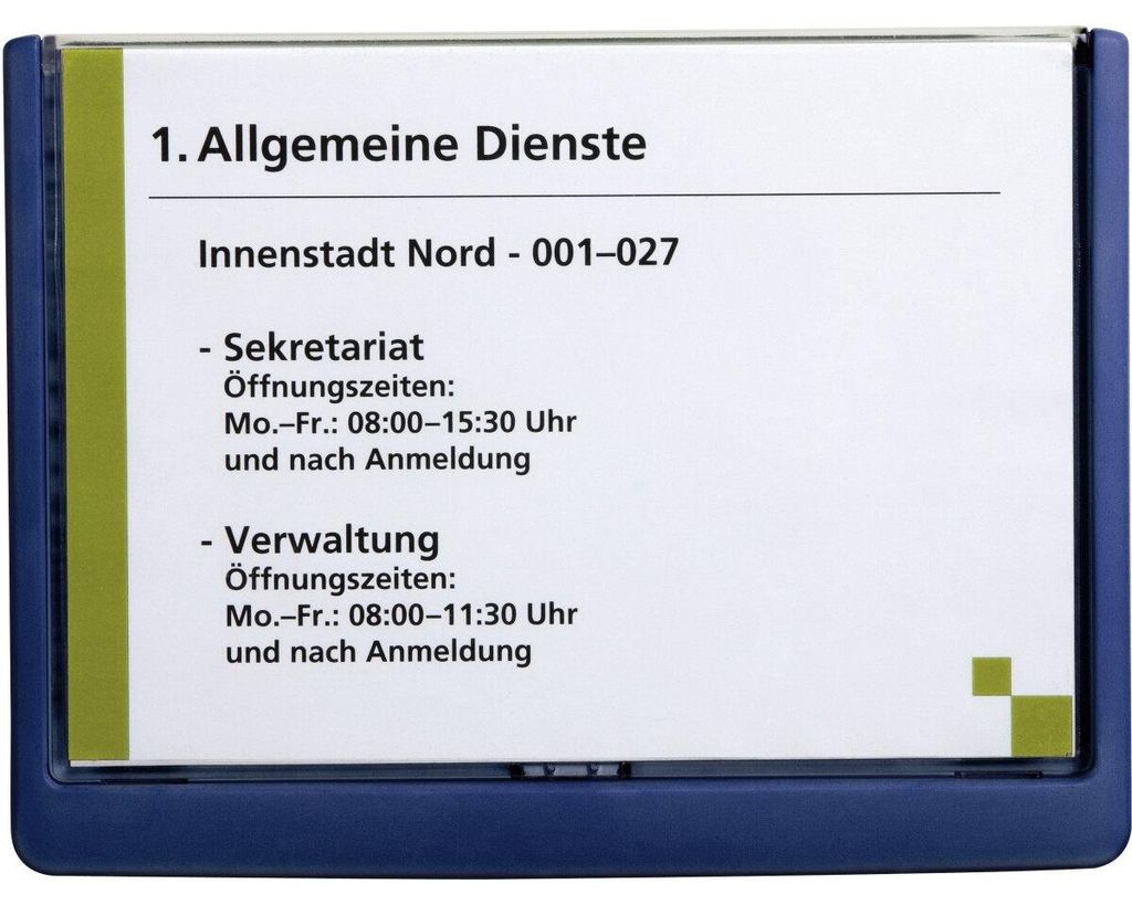 DURABLE Türschild CLICK SIGN A5 quer, 486607 dunkelblau Produktbild 
