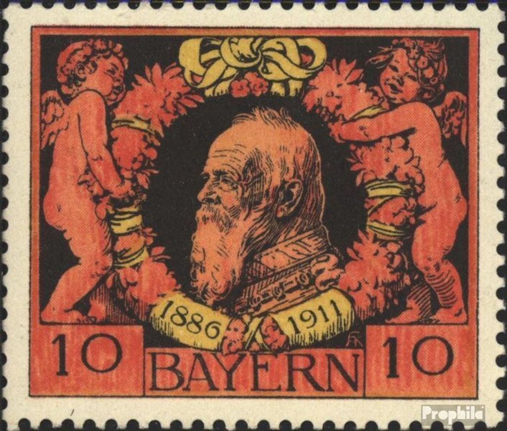 Briefmarken Bayern 1911 Mi 93A postfrisch Prinzregent Luitpold