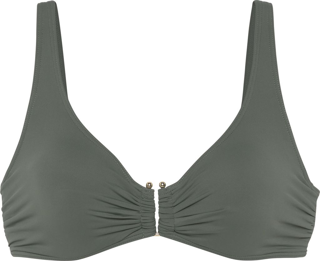 LASCANA Bügel-Bikini-Top oliv Größe 42 Cup F