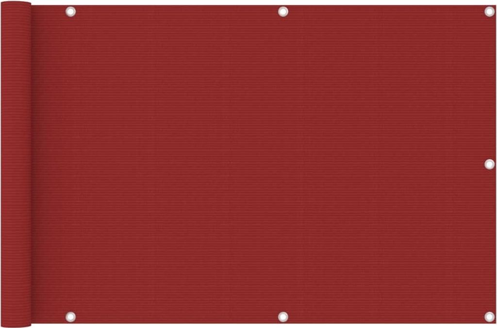 "Rabatt" Balkon-Sichtschutz - Windschutz & Sonnenschutz - Rot 90x400 cm HDPE - Sonnensegel CC3812