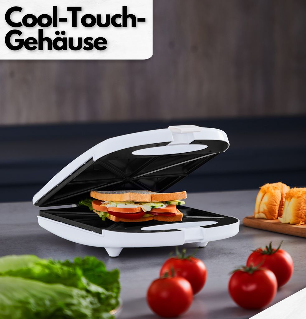 Steinborg XXL 4er Sandwichmaker | Edelstahl Sandwichtoaster Produktbild 5