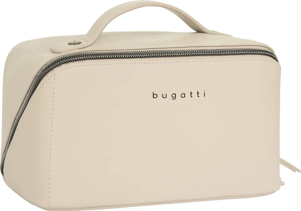 Bugatti Almata Make Up Bag Beige - Trousse da Viaggio Ampia Apertura - 9