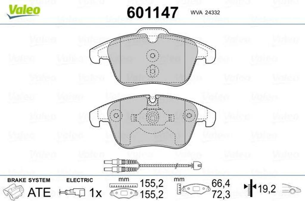 Plaquettes de frein haute performance Valeo compatibles Peugeot 508