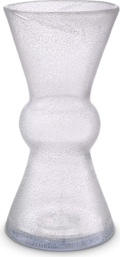 Casa Padrino Luxus Deko Glas Vase Ø 18 x H. 37 cm - Mundgeblasene Blumenvase - Deko Accessoires - Luxus Kollektion