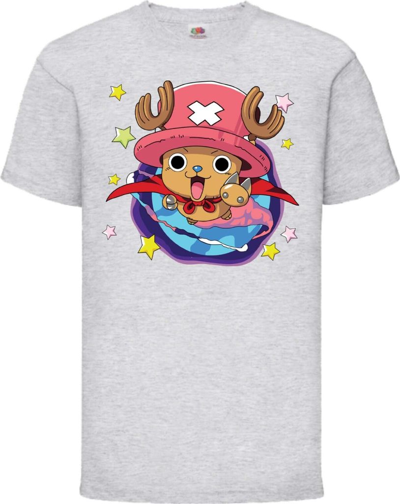 Kinder T-Shirt One Manga Piece Anime Tony Tony Chopper, 12-13 Jahr - 152 / Grau