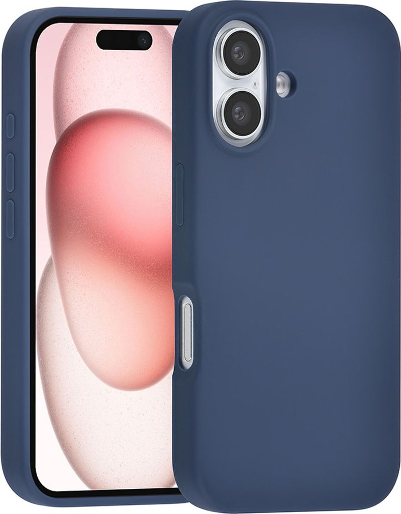 TUNIQ iPhone 16 Back cover case - Premium Liquid silicone - Dark Blue