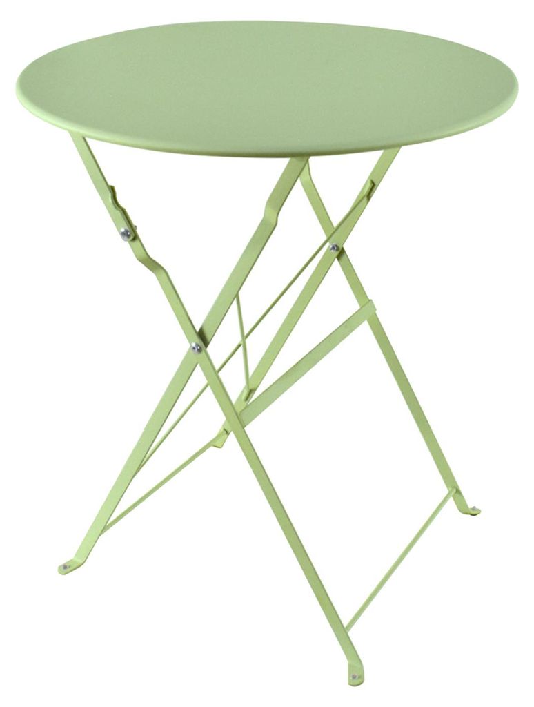 Gartentisch Basil Metall rund klappbar Grün Produktbild 