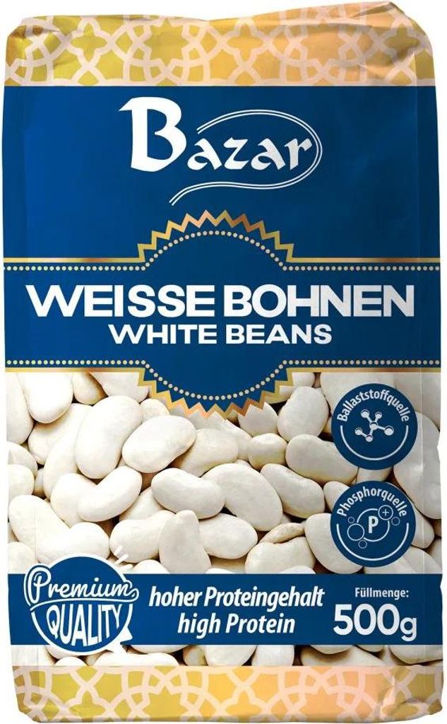 Bazar Weiße Bohnen 500g Produktbild 