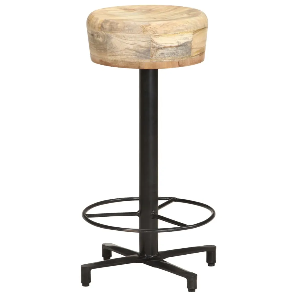 Tabouret de bar stable 2 pcs bois massif 66 cm fini les vacillements