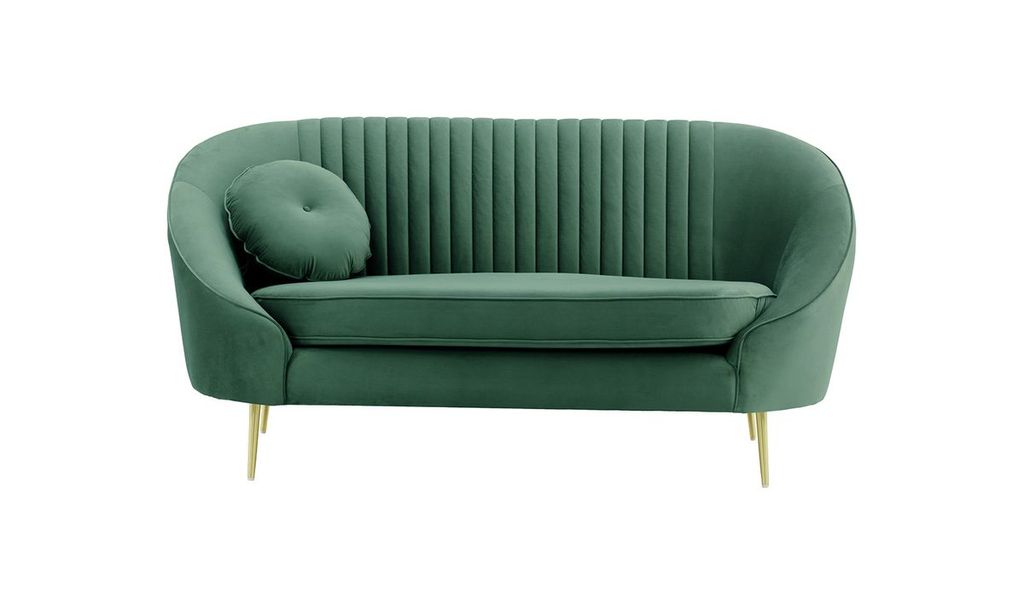 SLF24 - Zweisitzer-Sofa Kooper mit Ziernähten - schmutziges Himmelblau - Velluto 12