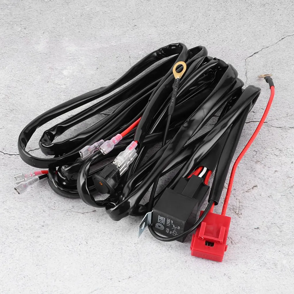 Cablaggio Interruttore 12V 40A Impermeabile per Faretti LED e Barre