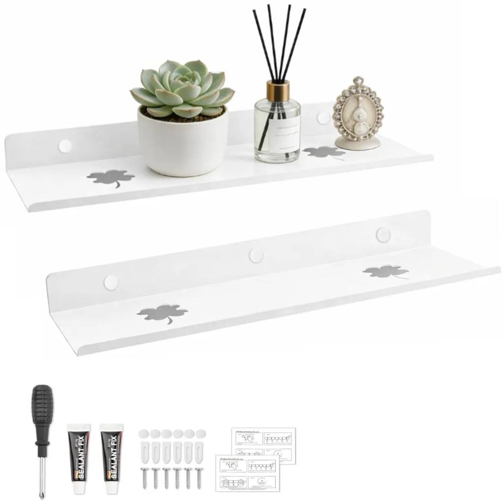 Petit rangement mural métal lot de 2 blanc pour gagner de l'espace