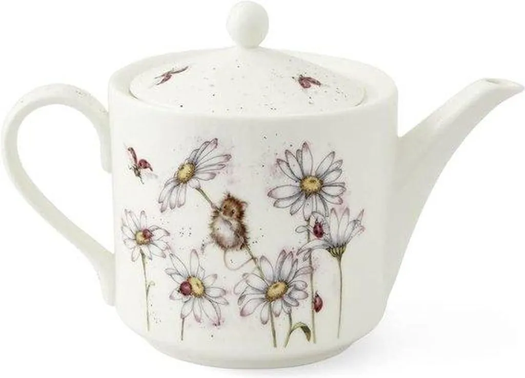 Théière Oops A Daisy en céramique peinte à la main motif floral 800ml