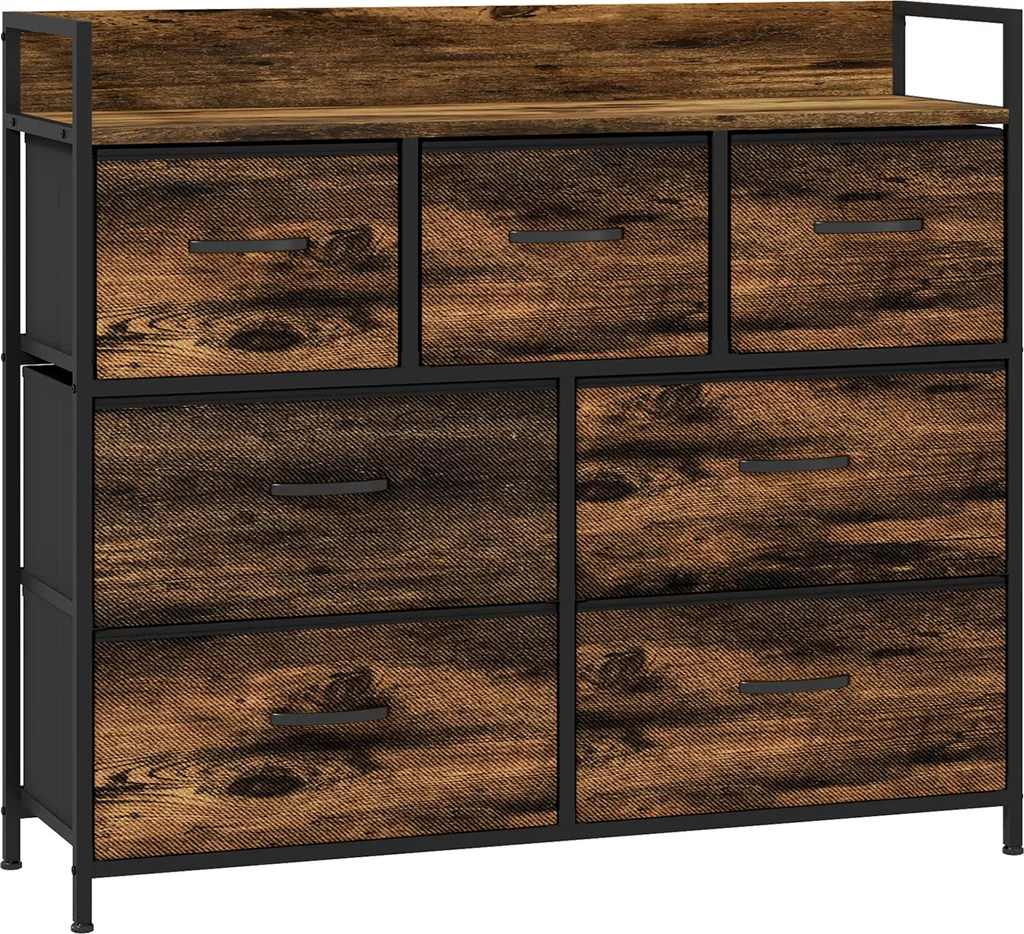 Commode 7 tiroirs anti-désordre pour petits appartements et salons