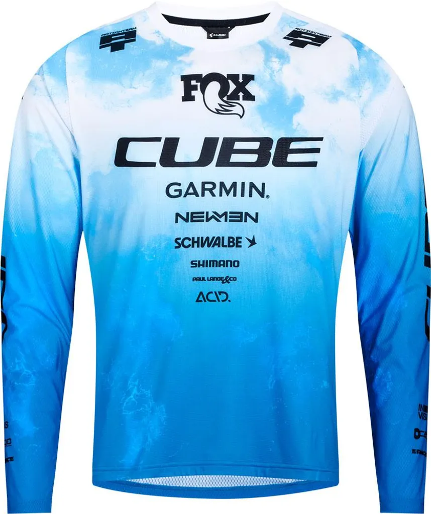 Maillot VTT Cube Respirant Manches Longues - Tissu Technique Haute Qualité