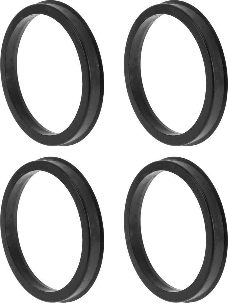 87,1 mm bis 74,1 mm Auto-Radnaben-Zentrierringe Schwarzes Polycarbonat-Räderzentrumswelle-Stoßdämpfende Nabenringe 4 Stück