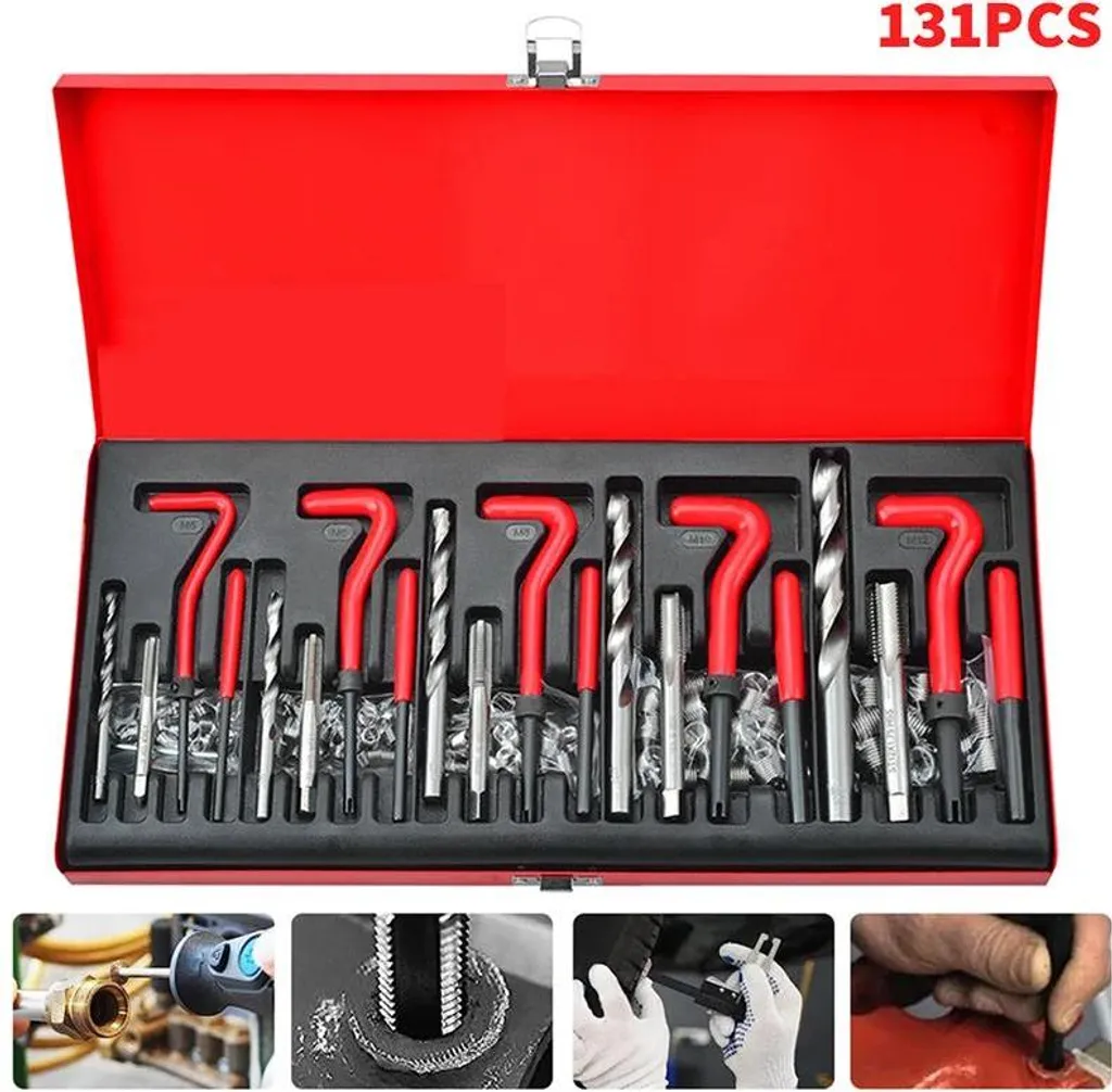 Kit Ripristino Filetti M5-M12 131 Pezzi | Acciaio HSS Alta Resistenza