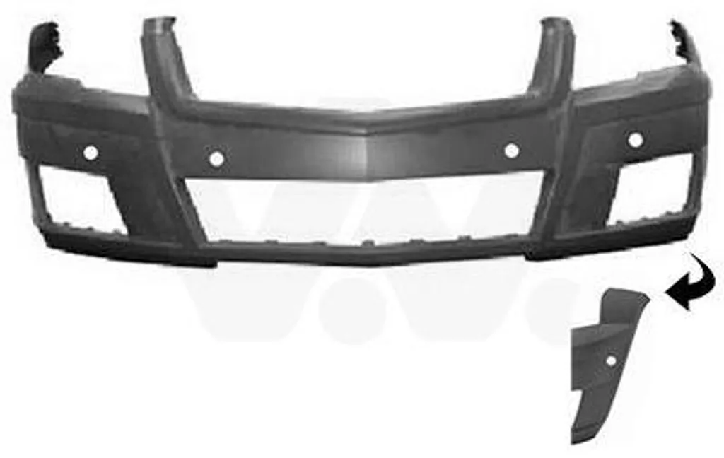 Pare-chocs Mercedes GLK X204 apprêté VAN WEZEL - Réf 3092575 Premium