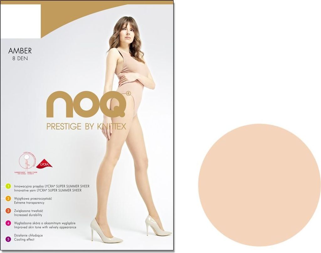 Dünne glatte Strumpfhose Amber 8 DEN Akt 3