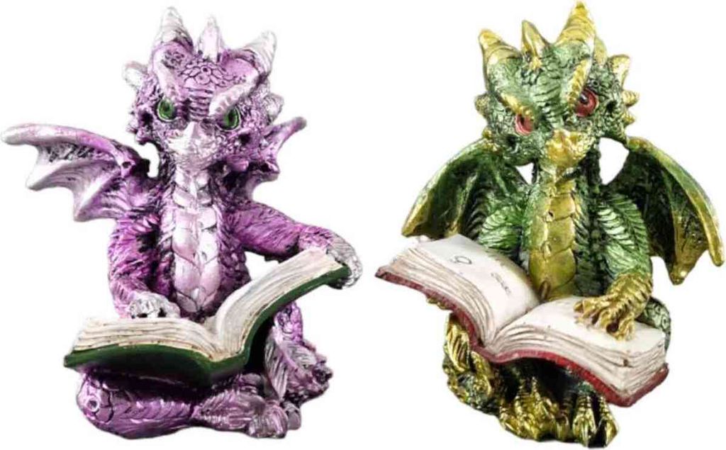 2er Set Babydrachen lesen ein Buch