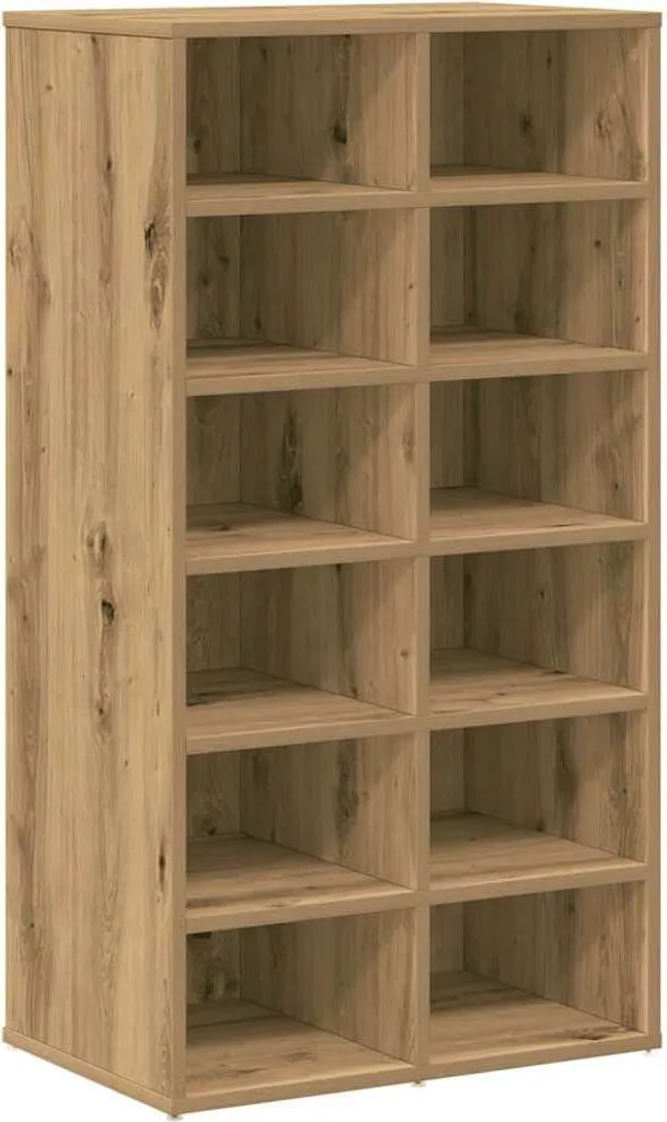 Meuble à chaussures bois Chêne Artisan 100,5 cm de hauteur vidaXL
