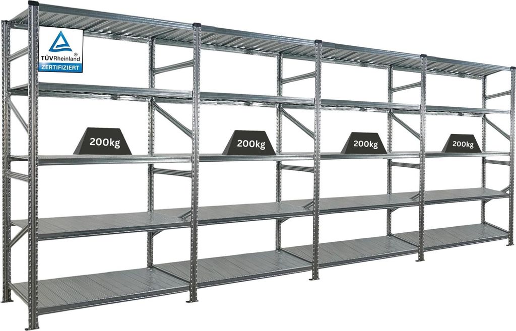 Fachbodenregal PROXIMO mit  Stecksystem | Komplettregal | Produktbild 
