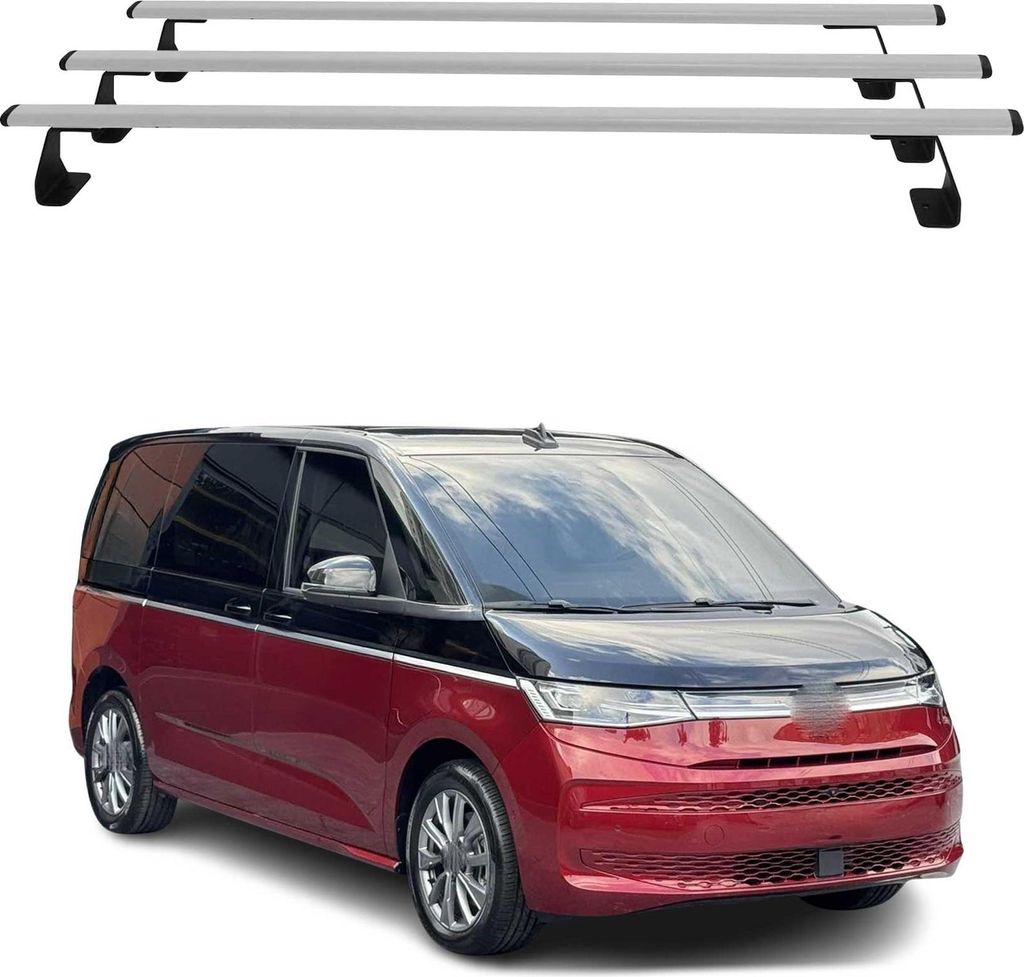 Portapacchi per VW T7 Multivan 2021-2025 argento acciaio Immagine del prodotto 