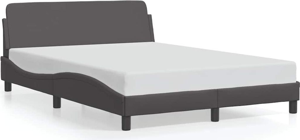 vidaXL Bettgestell "Dover" Grau 120x200 cm Kunstleder Produktbild 