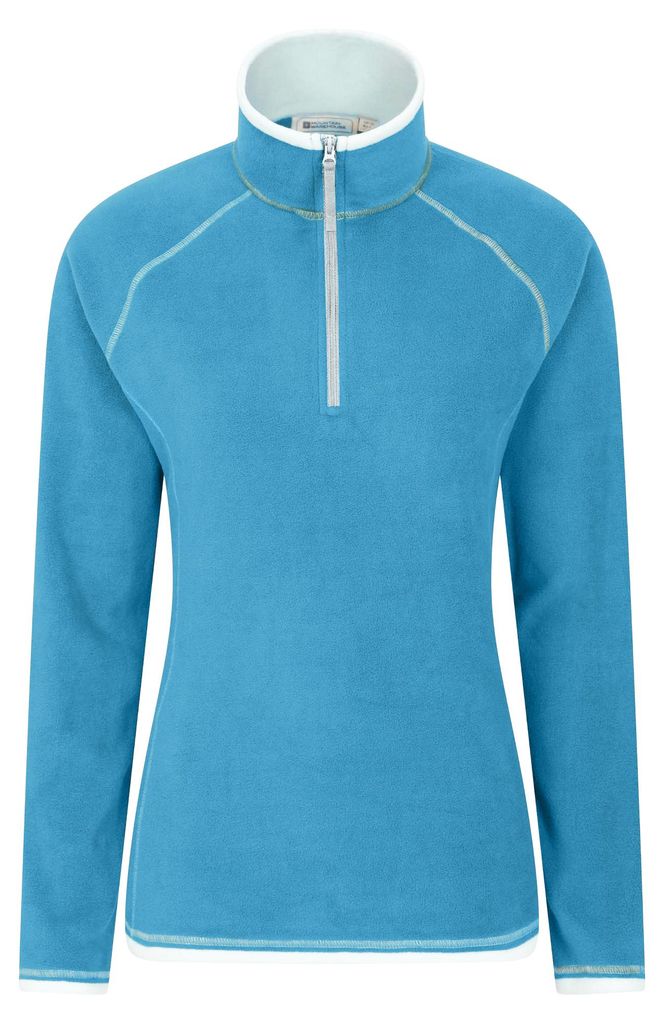 Mountain Warehouse - "Montana" Fleece-Oberteil mit halbem Reißverschluss für Damen MW637 (38 DE) (Leuchtendes Blau)