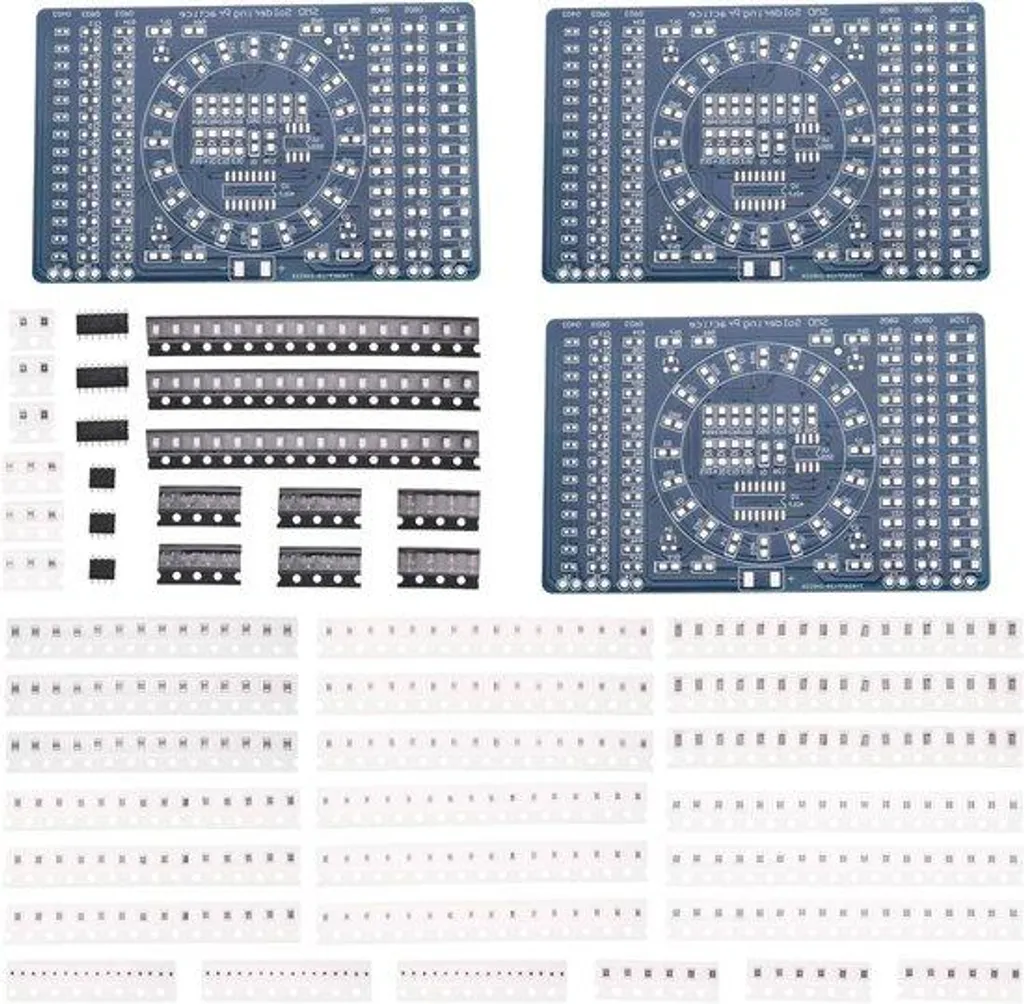 Kit soudure électronique débutant avec circuit LED et pile 3-12V DIY