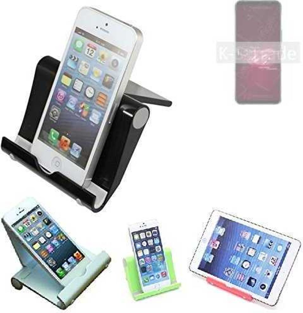 K-S-Trade Handy-Ständer kompatibel mit Asus ROG Phone 6 faltbarer Tischständer Smartphone Tablet Halterung Reise