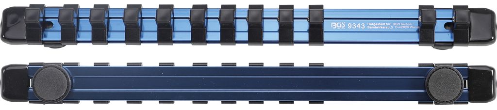 BGS 9343 Halteschiene für 12 Steckschlüssel-Einsät ze, magnetisch, für Antrieb 10 mm (3/8")