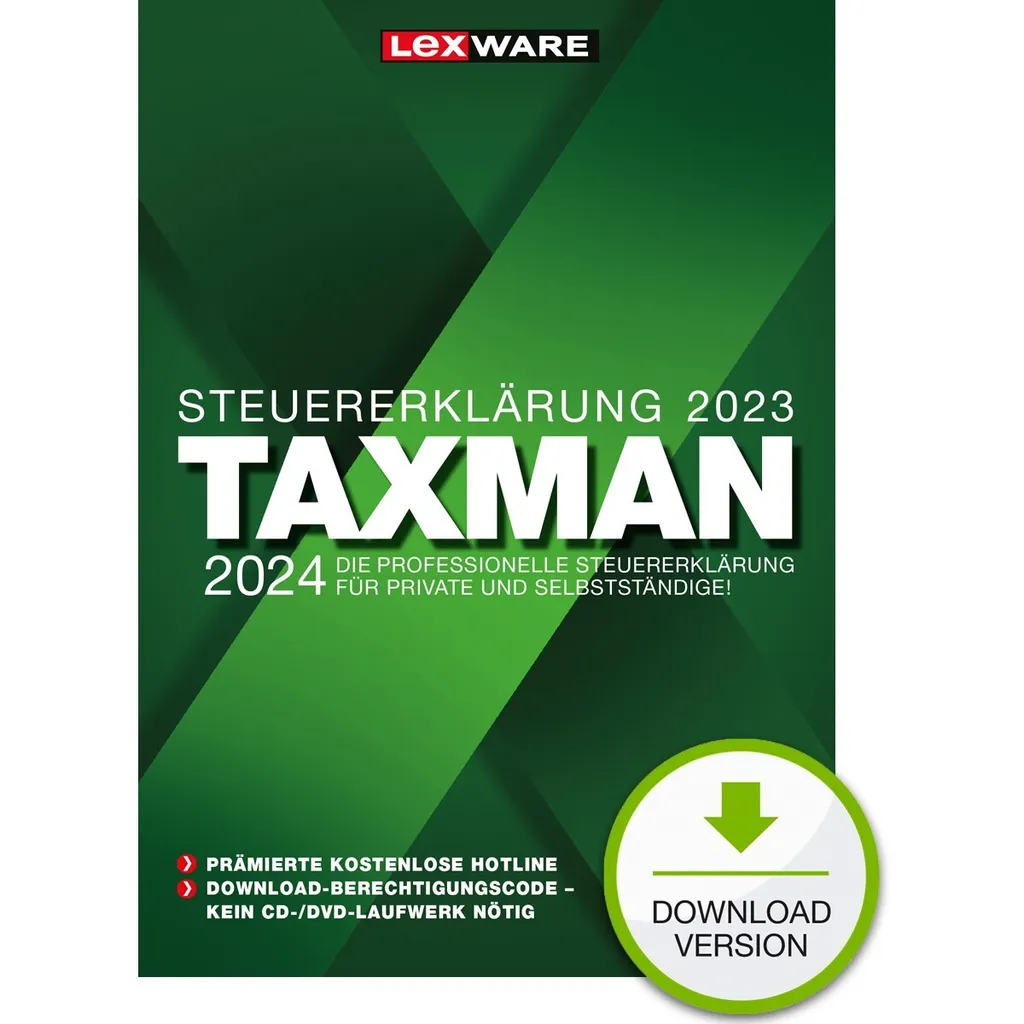 Logiciel de Déclaration d'Impôts Lexware Taxman 2024 Version ESD Rapide