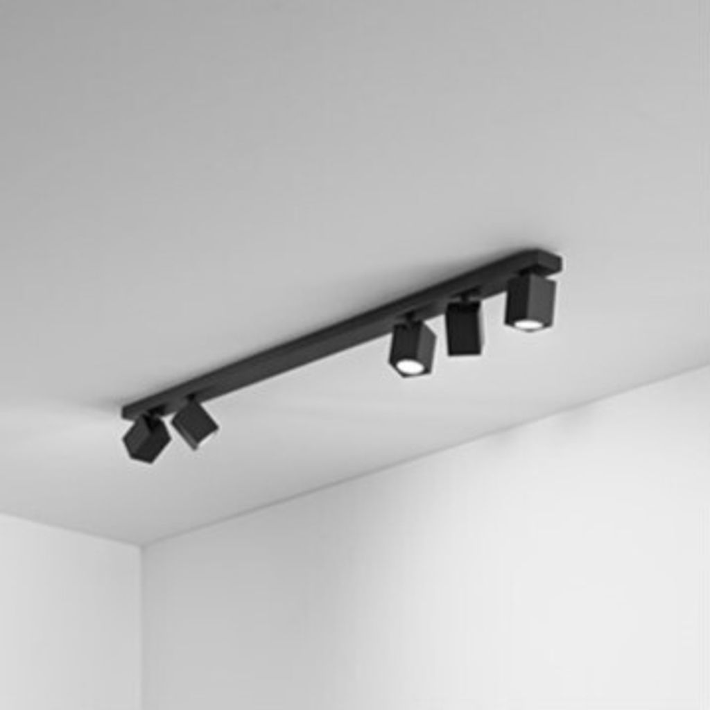 ODDY verstellbare schwarze quadratische LED-Wandleuchte 5xGu10 Perenz