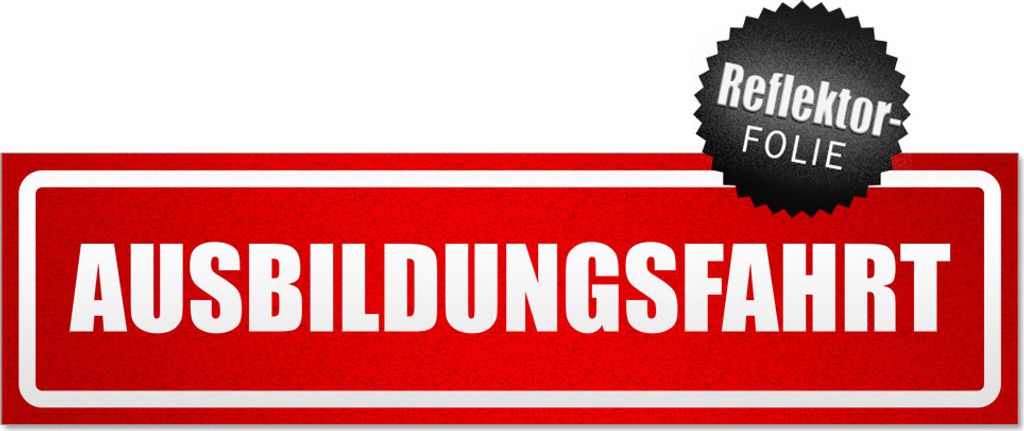 Ausbildungsfahrt invertiert Magnetschild Schild magnetisch