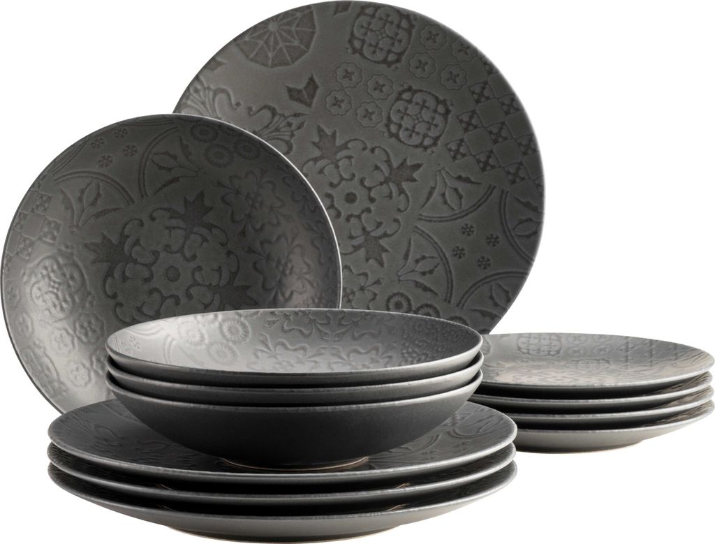 Tafelservice, Steinzeug Tafelservice, Steinzeug Trad. Tiles Mäser