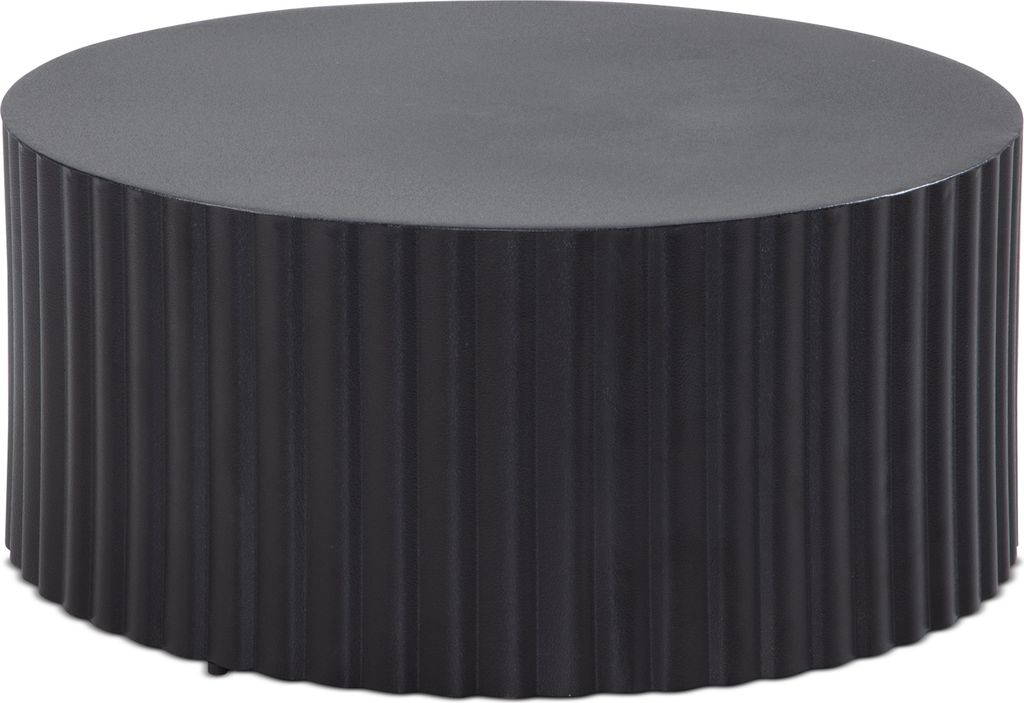 Kadima Design Runder Sofatisch mit Wellen-Muster, Produktbild 