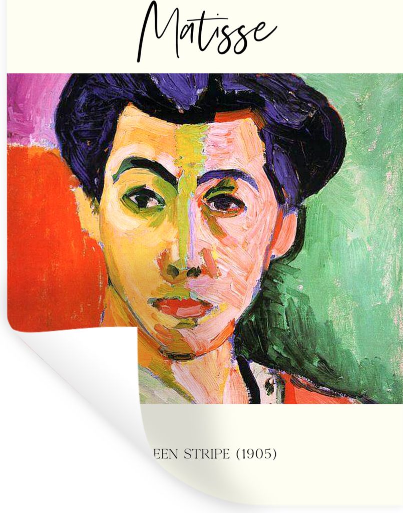 MuchoWow Wandtattoo Wandsticker Wandaufkleber Matisse - Grüner Streifen (1905) - Gemälde 120x160 cm Selbstklebend und Repositionierbar - Wierde...