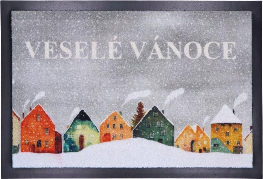 40x60 cm Rohožka vánoční Zasněžená vesnička Obrázek produktu 