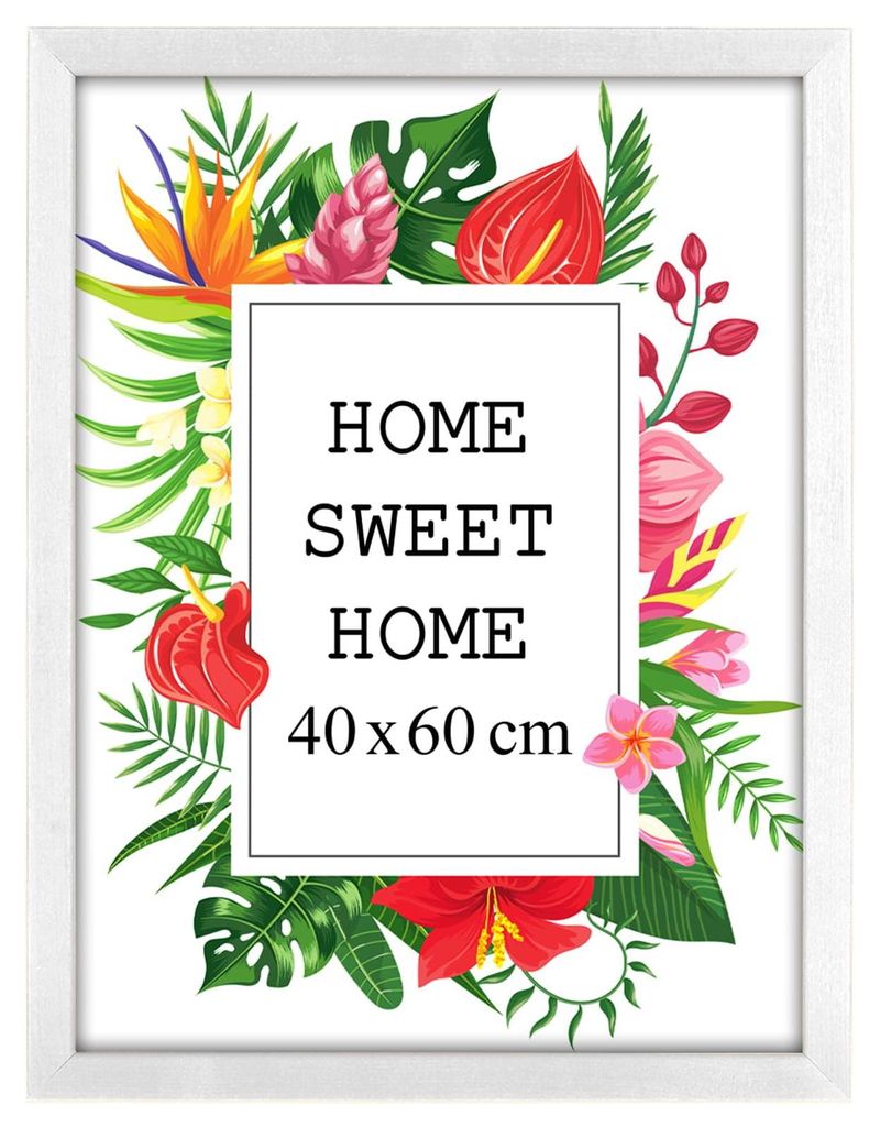 Rám na obrázky MG Design, biela, 40 x 60 cm – vyrobený z Obrázok produktu 