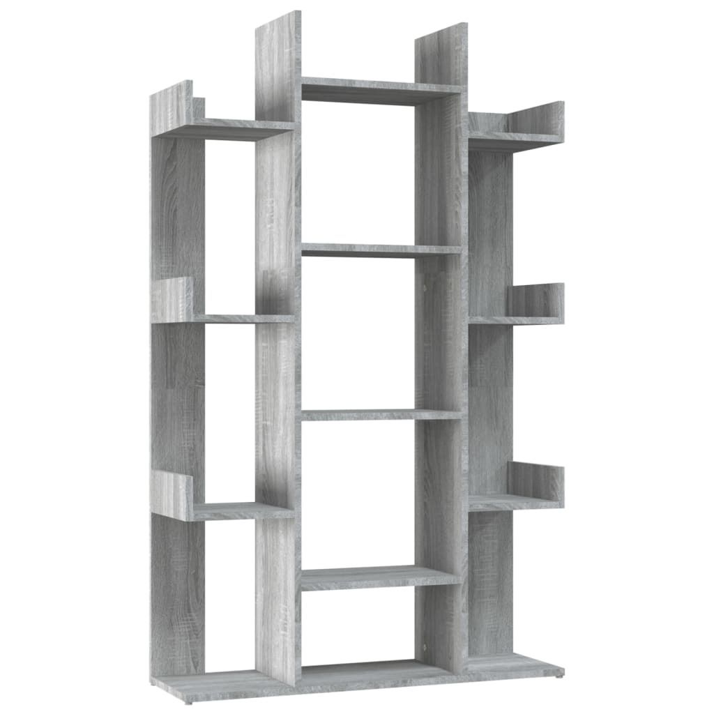 vidaXL Bücherregal Grau Sonoma 86x25,5x140 cm Holzwerkstoff