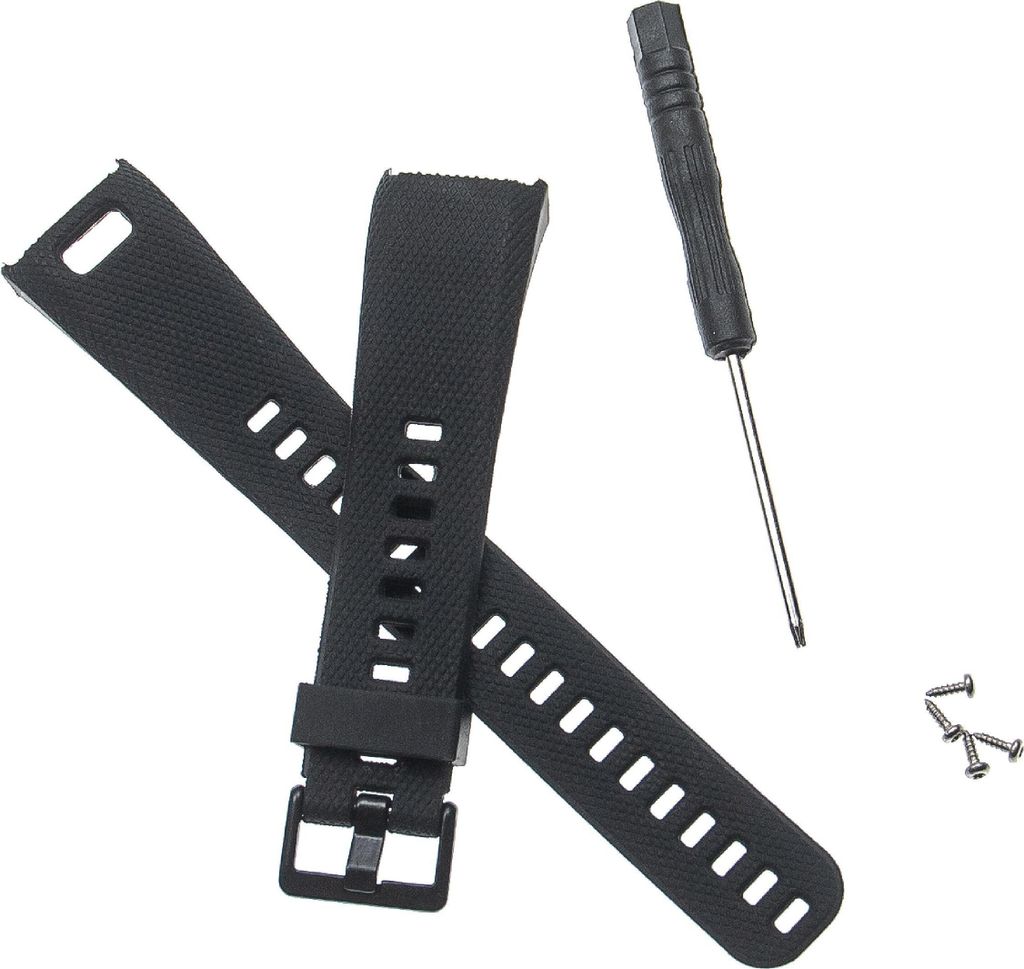 vhbw Ersatz Armband kompatibel mit Garmin Vivosmart HR Fitnessuhr, Smartwatch - 12,7 + 8,8 cm TPU schwarz